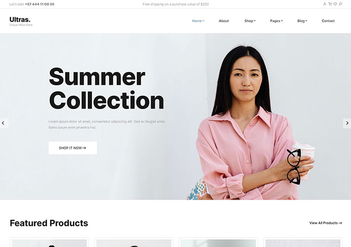 響應式網頁制作服裝購物商城企業網站設計HTML模板