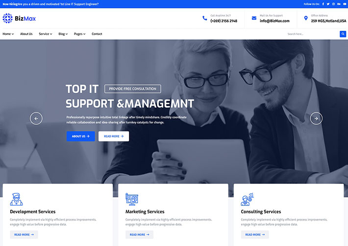 響應式IT行業網絡軟件開發技術服務企業網站網頁HTML模板