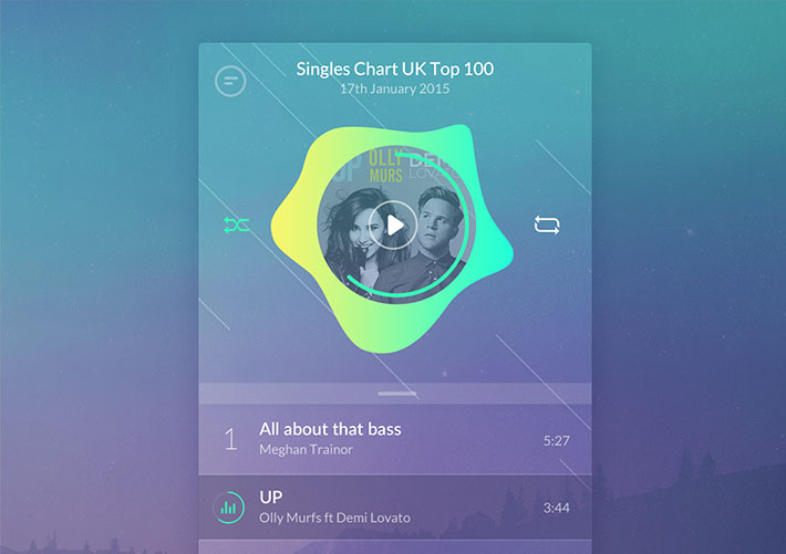 html5帶背景半透明mp3網頁音樂播放器網頁代碼