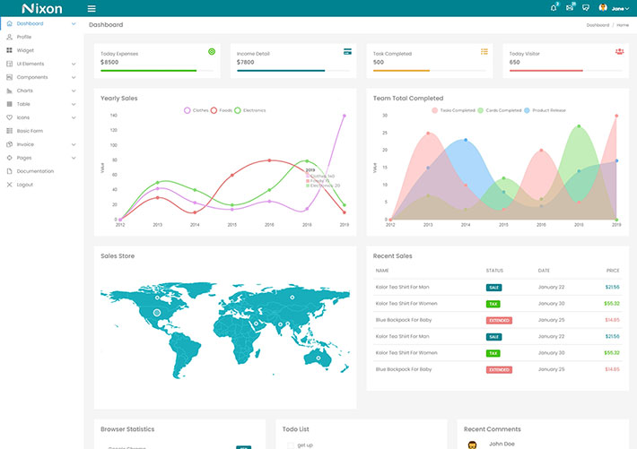 網絡銷售電商管理后臺ui模板網站后臺管理系統網頁模板
