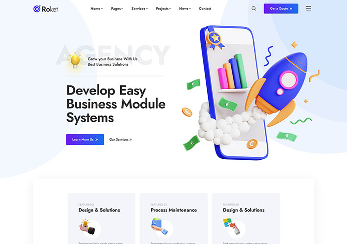 響應式網絡技術應用程序IT解決方案網站網頁HTML模板