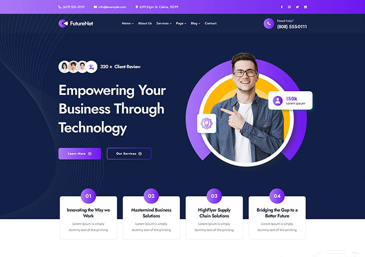 響應式軟件網絡技術IT公司網站官網網頁HTML源碼模板