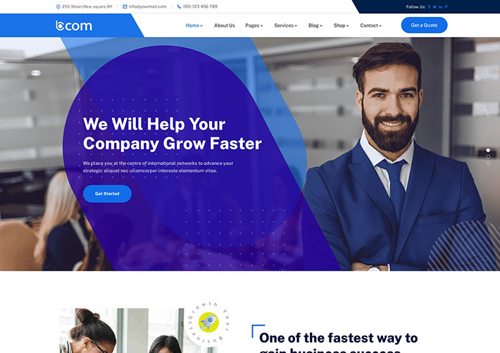 現代創意設計HTML5企業通用網站前端網頁源碼模板