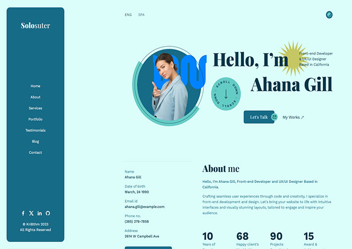 創意個人主頁介紹個人簡歷網站前端web網頁HTML模板