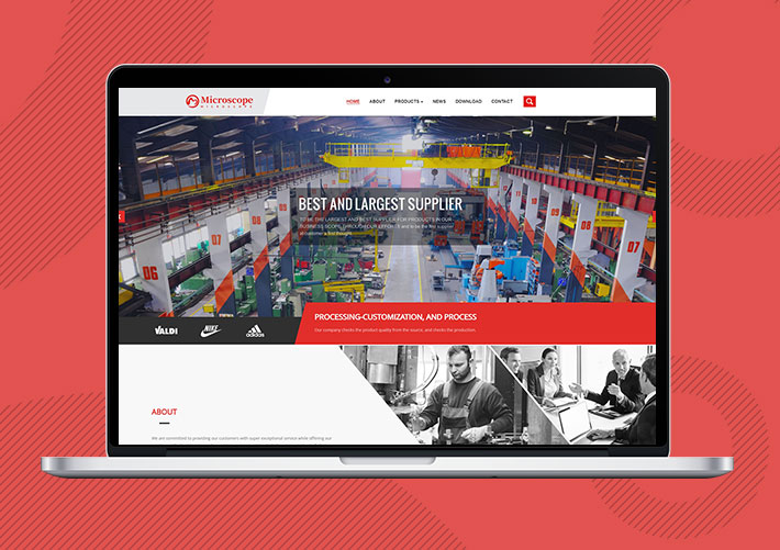 響應式科學儀器儀表設備外貿企業網站易優Eyoucms模板帶手機端