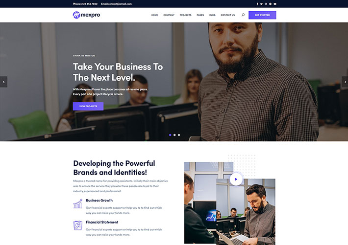 Saas代理服務商務展示公司網站布局網頁HTML5模板