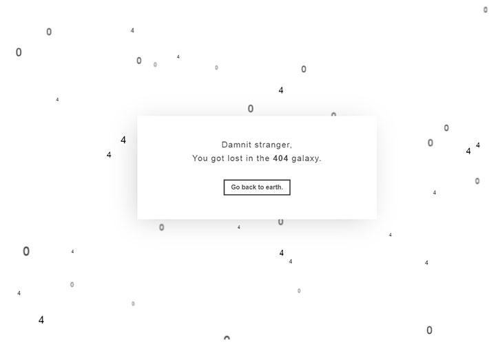 網站錯誤頁面設計404動畫特效素材網頁HTML源碼