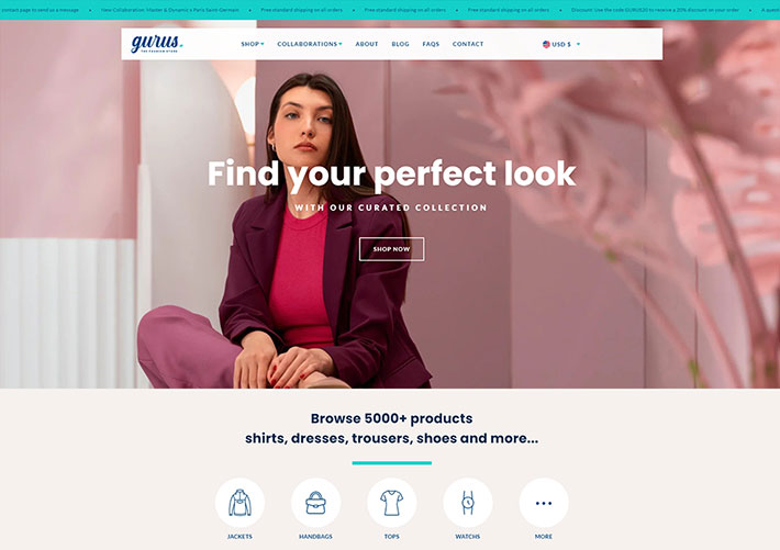 時尚潮流服裝商城電商在線企業網站網頁HTML模板