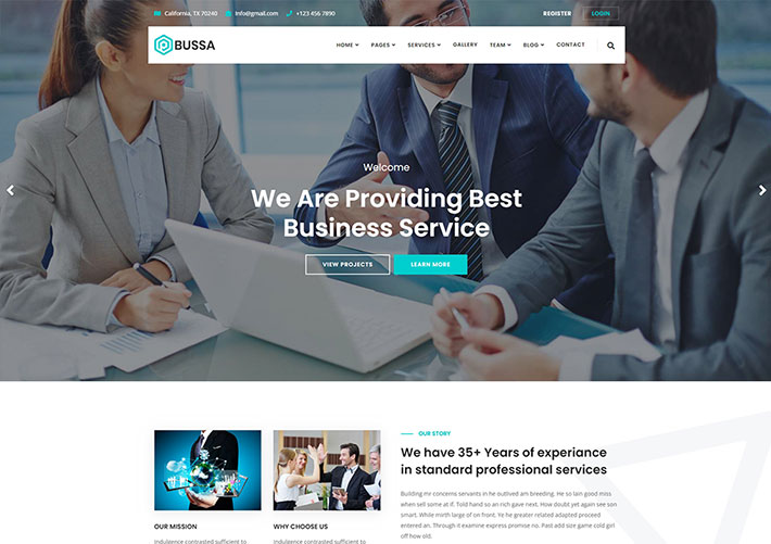 響應式商務企業咨詢網站模板網頁HTML源碼模板