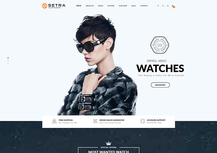 手表商城Html5模板Bootstrap手表電商網站網頁HTML模板