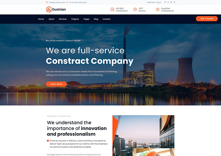 多用途工廠工業制造企業網站前端網頁HTML源碼模板