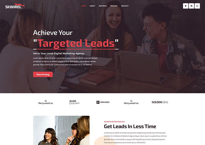 響應式網絡營銷推廣HTML著陸頁單頁面網站源碼模板