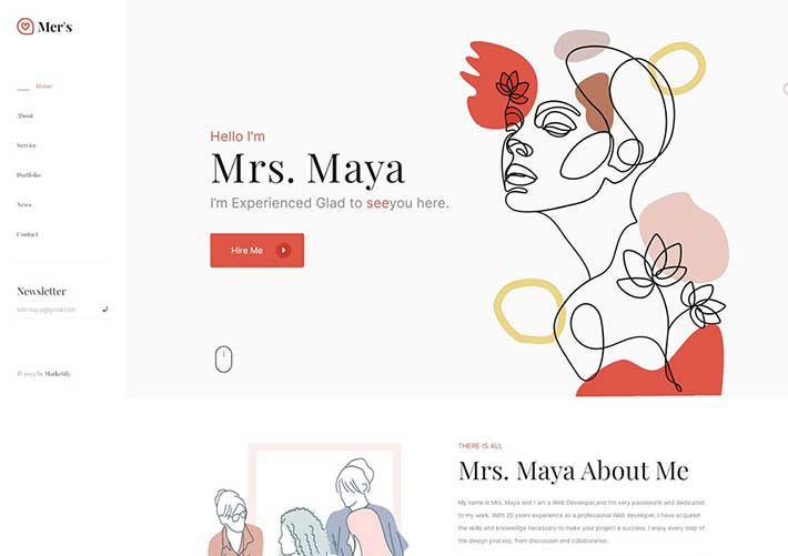 創意個人主頁HTML5個人介紹簡歷作品集網頁模板