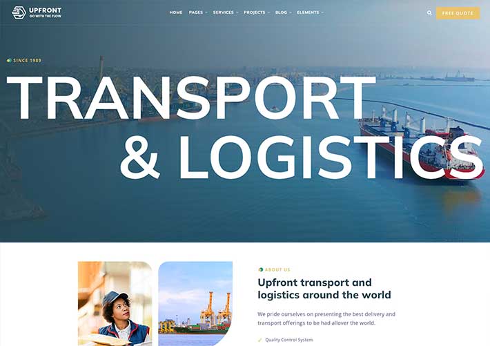 響應式HTML5物流搬遷搬家裝運倉庫官網網頁網站源碼