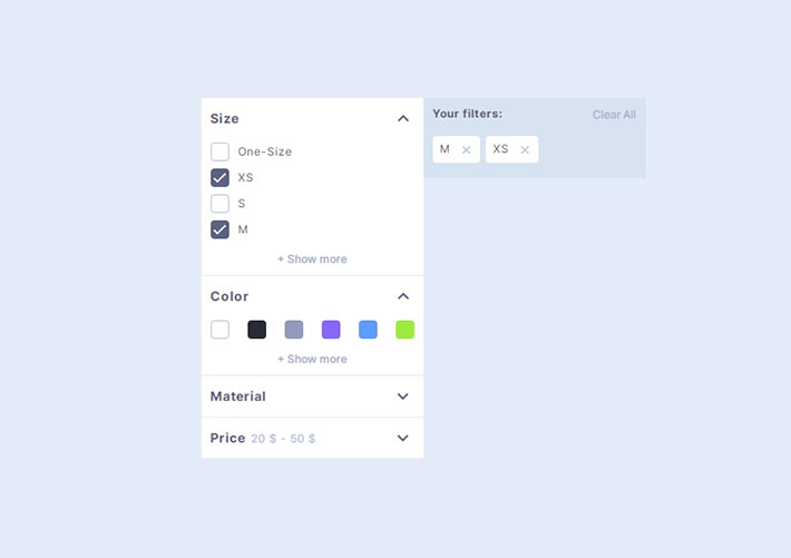 篩選條件vuejs多條件篩選多選項網頁代碼素材