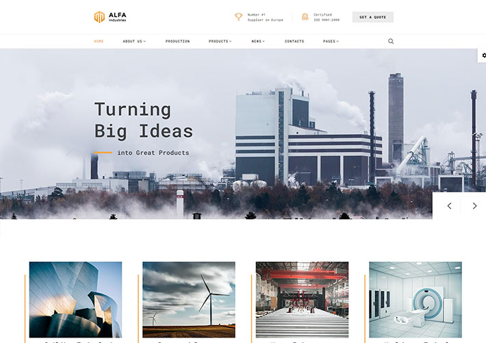 多用途工業工廠機械設備企業官網網站網頁Html模板