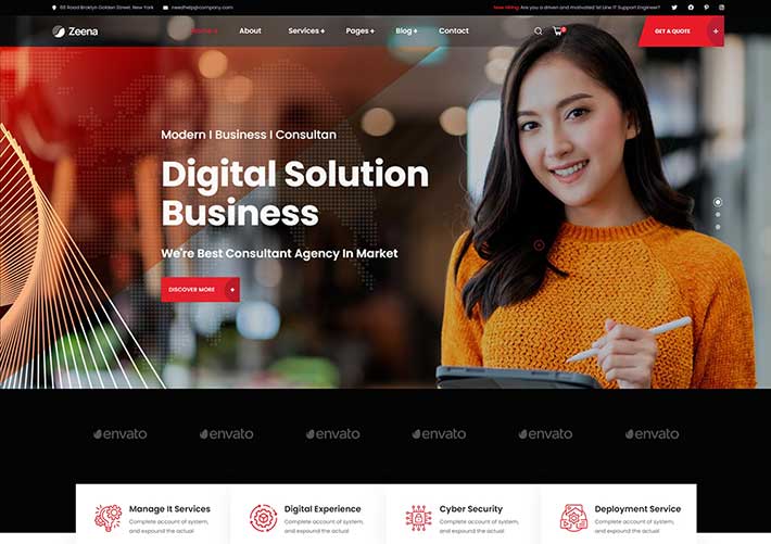 響應式金融商業咨詢服務企業官網HTML5網頁模板?