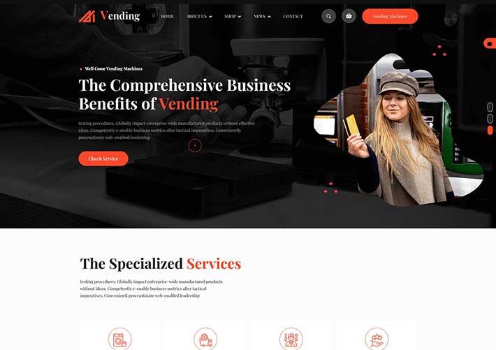 響應式餐飲機器設備服務公司網站網頁HTML源碼模板