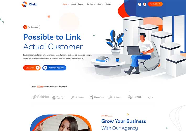 響應式軟件服務網絡營銷互聯網企業網頁HTML模板