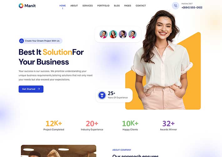 響應式網絡IT解決方案信息安全公司官網網站網頁模板