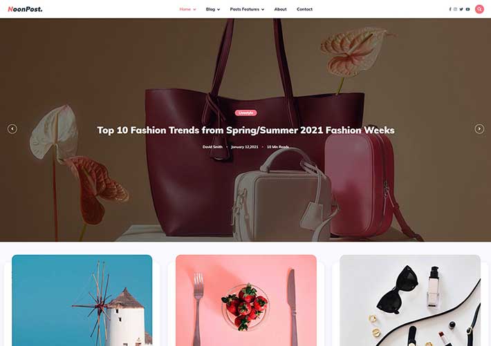 個人技術博客攝影自媒體新聞網站網頁HTML5模板