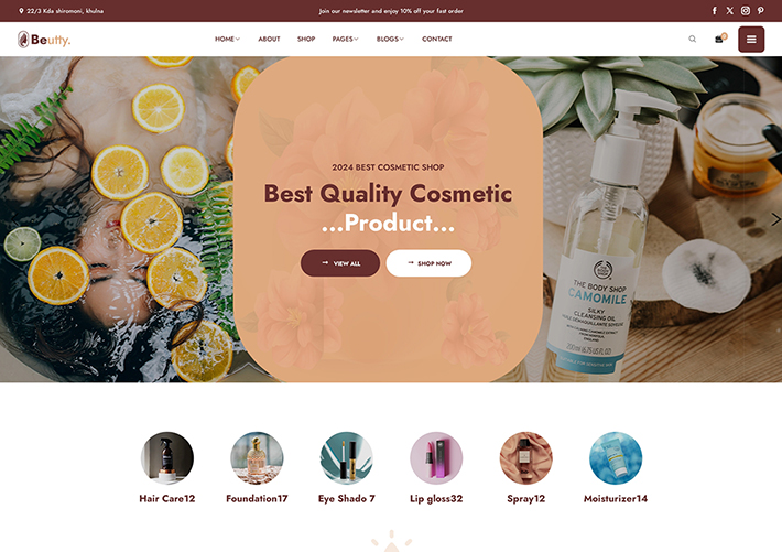 響應式HTML5化妝品店在線宣傳網站網頁源碼模板