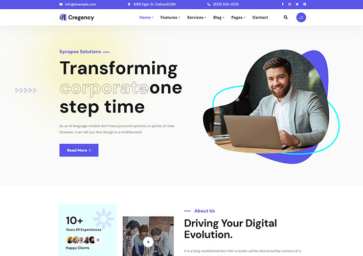 響應式業務咨詢企業創意營銷代理企業機構官網HTML網頁模板