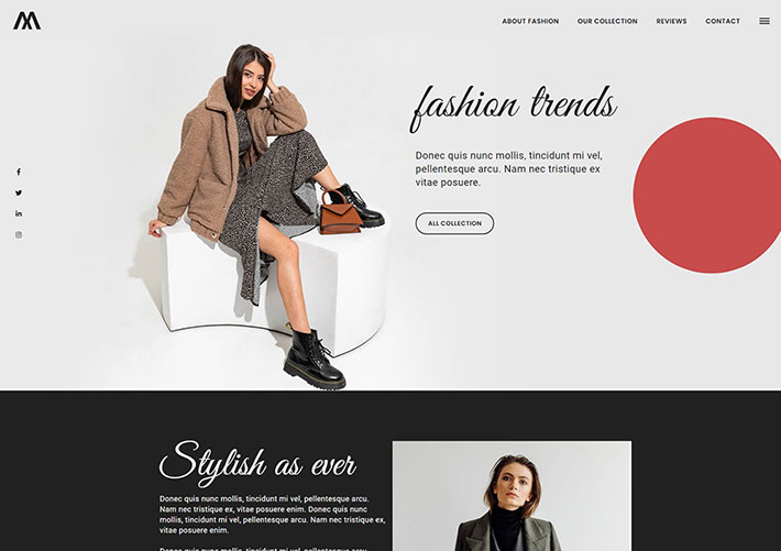 歐美服飾品牌服裝電商網頁設計網頁HTML模板代碼