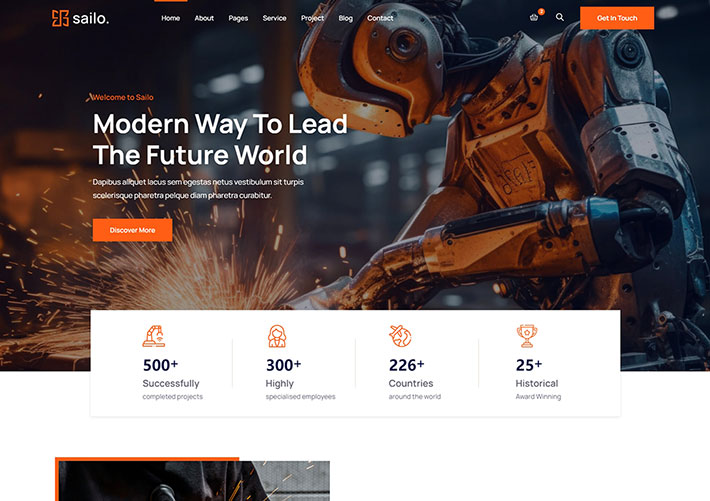 響應式工業制造廠家HTML企業網站網頁靜態模板