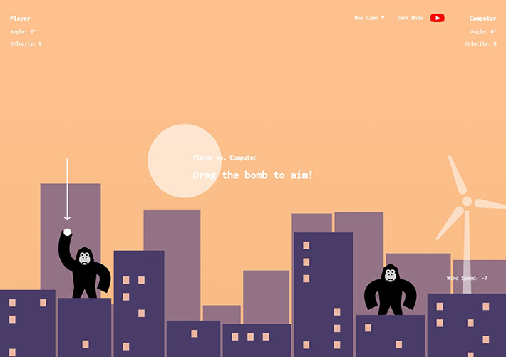 卡通有趣城市類游戲制作猩猩益智動畫素材源碼