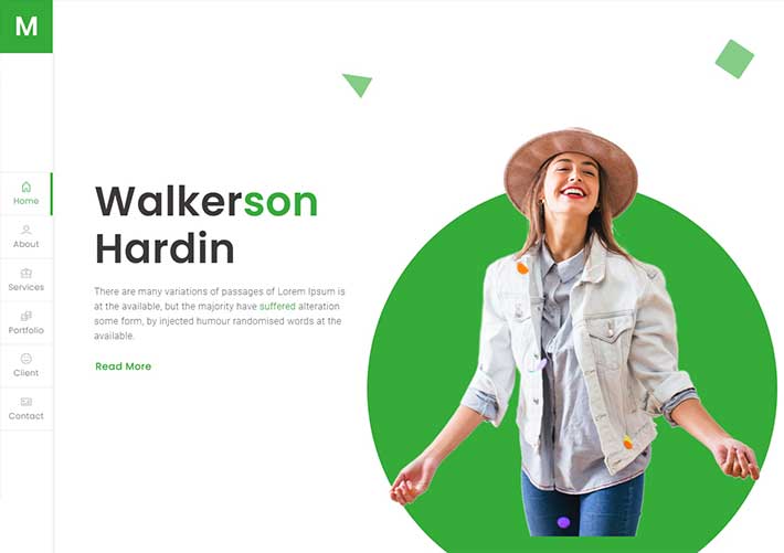 個人簡歷主頁介紹單頁網站網頁HTML源碼模板