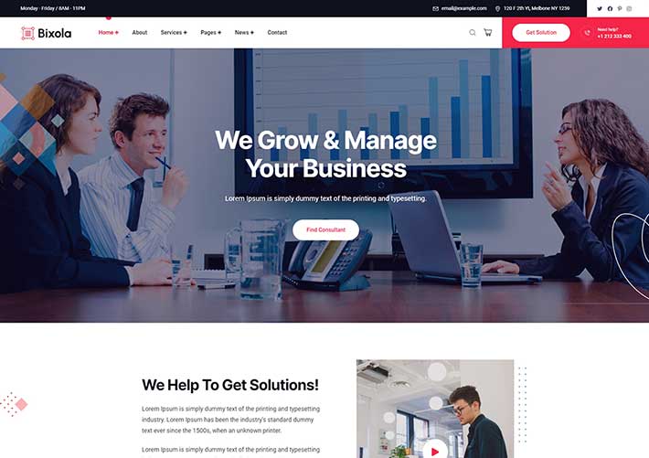 多用途咨詢金融商業財務顧問創業企業網站HTML5模板