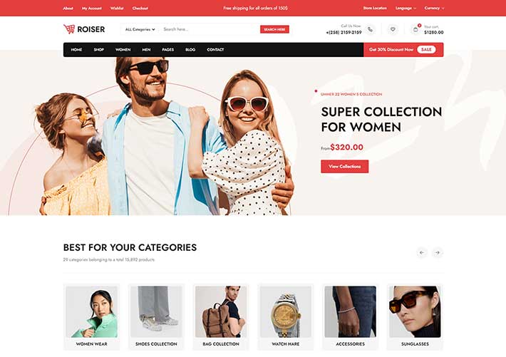 多用途線上商城電子商務Bootstrap5網頁HTML源碼模板