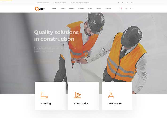 多用途建筑冶金集團業務企業官網HTML5網頁模板