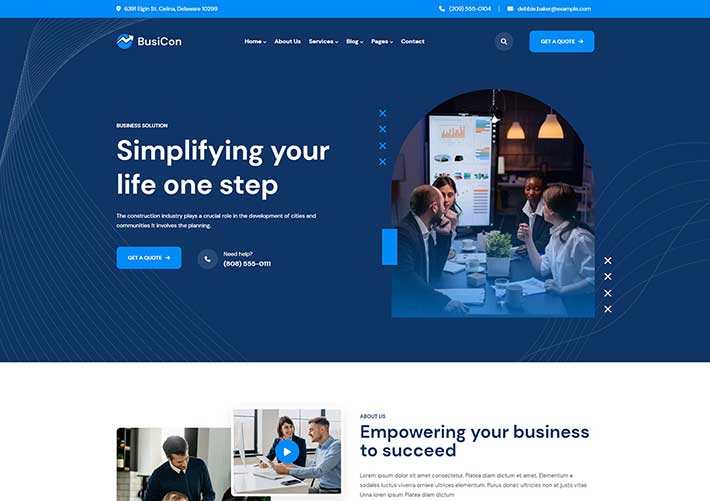 響應式商務公司網站Bootstrap5模板網頁HTML源碼模板