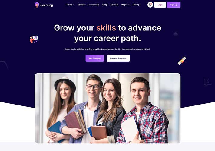 響應式在線教育培訓平臺網站前端網頁HTML源碼模板