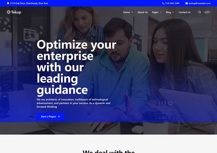 響應式互聯網技術IT網絡服務企業網站網頁HTML模板