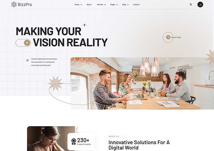 響應式商業咨詢創業數字營銷服務網頁HTML源碼模板
