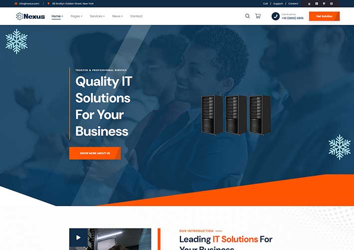 響應式IT解決方法專業服務公司網站網頁HTML模板