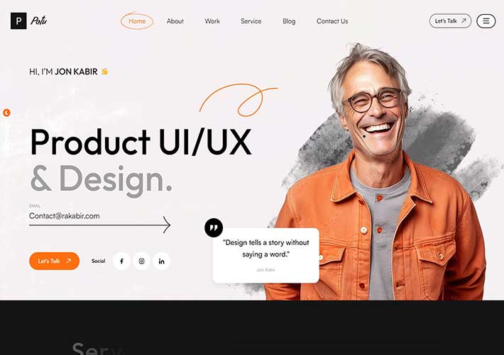 用戶界面設計師個人作品展示網站網頁HTML源碼模板