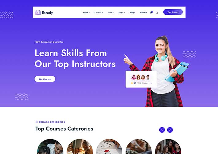 響應式在線教育學習培訓機構網站網頁HTML模版