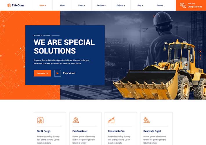 響應式裝修建筑工程房地產公司網站網頁HTML模板
