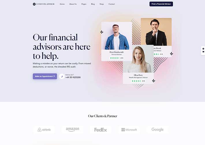 稅務咨詢服務公司響應式網站網頁HTML源碼模板