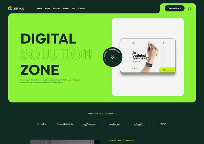 響應式現代IT服務IT技術saas軟件網站網頁HTML模板