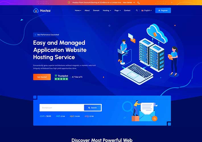 響應式虛擬主機云服務器服務網站網頁HTML模板