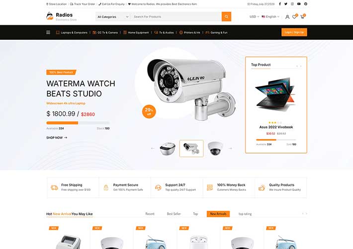 電子商店配飾店手機商店外貿電商網站網頁HTML模板