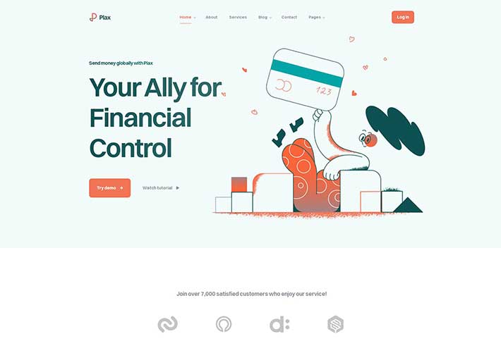 響應式金融服務企業網站網頁HTML網頁源碼模板