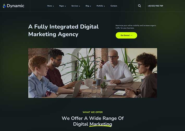 響應式創意企業工作室軟件服務商業網站網頁HTML5模板