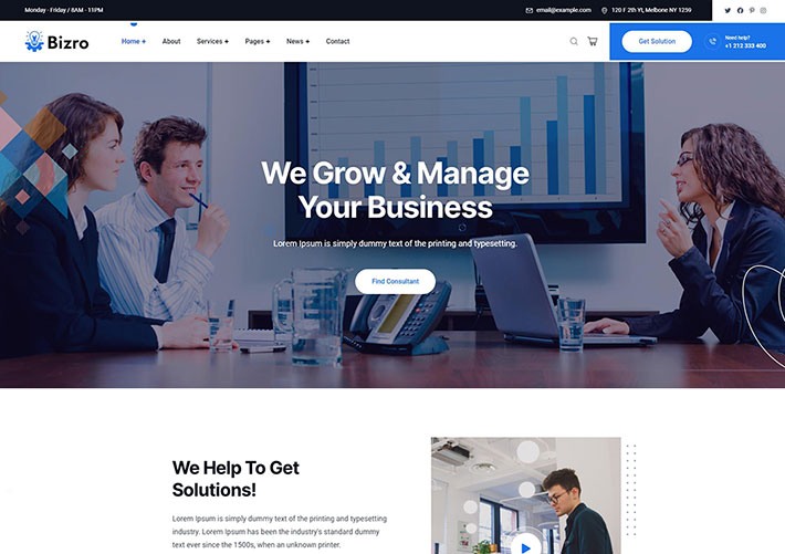 金融財務商業咨詢服務公司網站網頁HTML模板