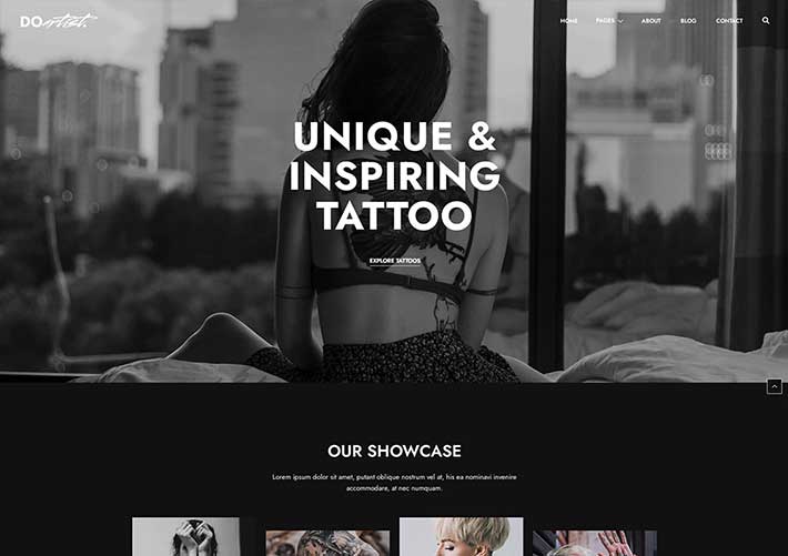 響應式HTML5紋身定制服務機構網站網頁模板